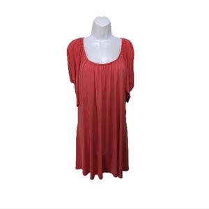 NWT Boston Proper Spaghetti Strap Cold Shoulder Mini Dress L Coral